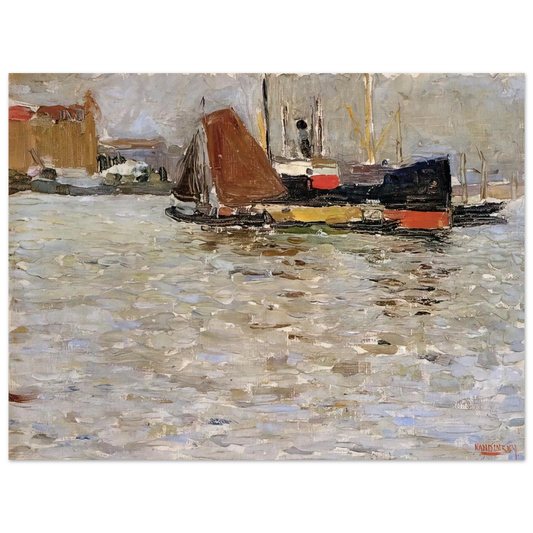 Wassily Kandinsky - ROTTERDAM SUN 1906  75x100 cm / 30x40inches Fine Art Poster