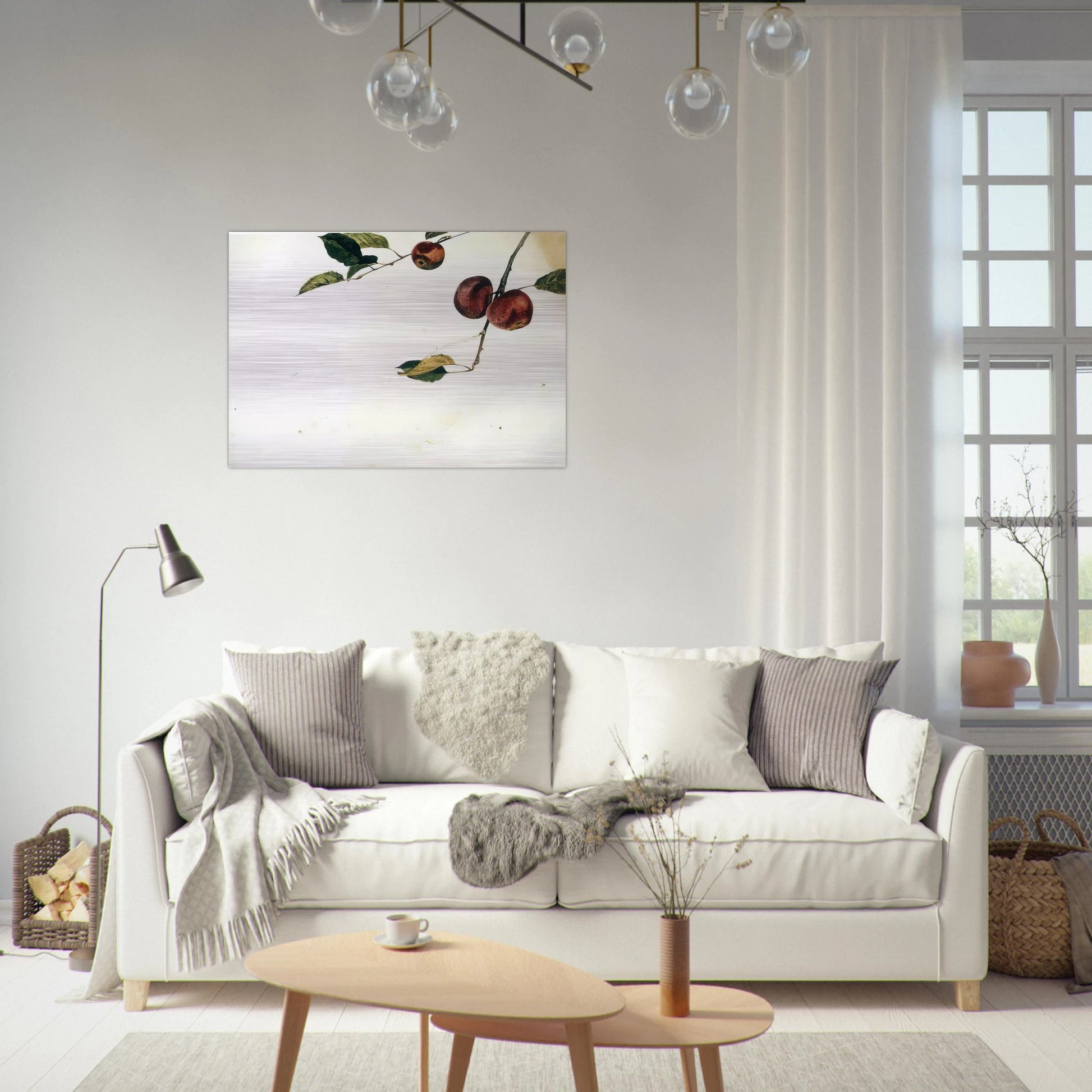APPLES ON A BOUGH STUDY BEFORE PICKING - Andrew Wyeth Brushed Aluminum Print - 70x100 cm / 28x40 inches | Andrew Wyeth Aluminum Print | Andrew Wyeth Prints