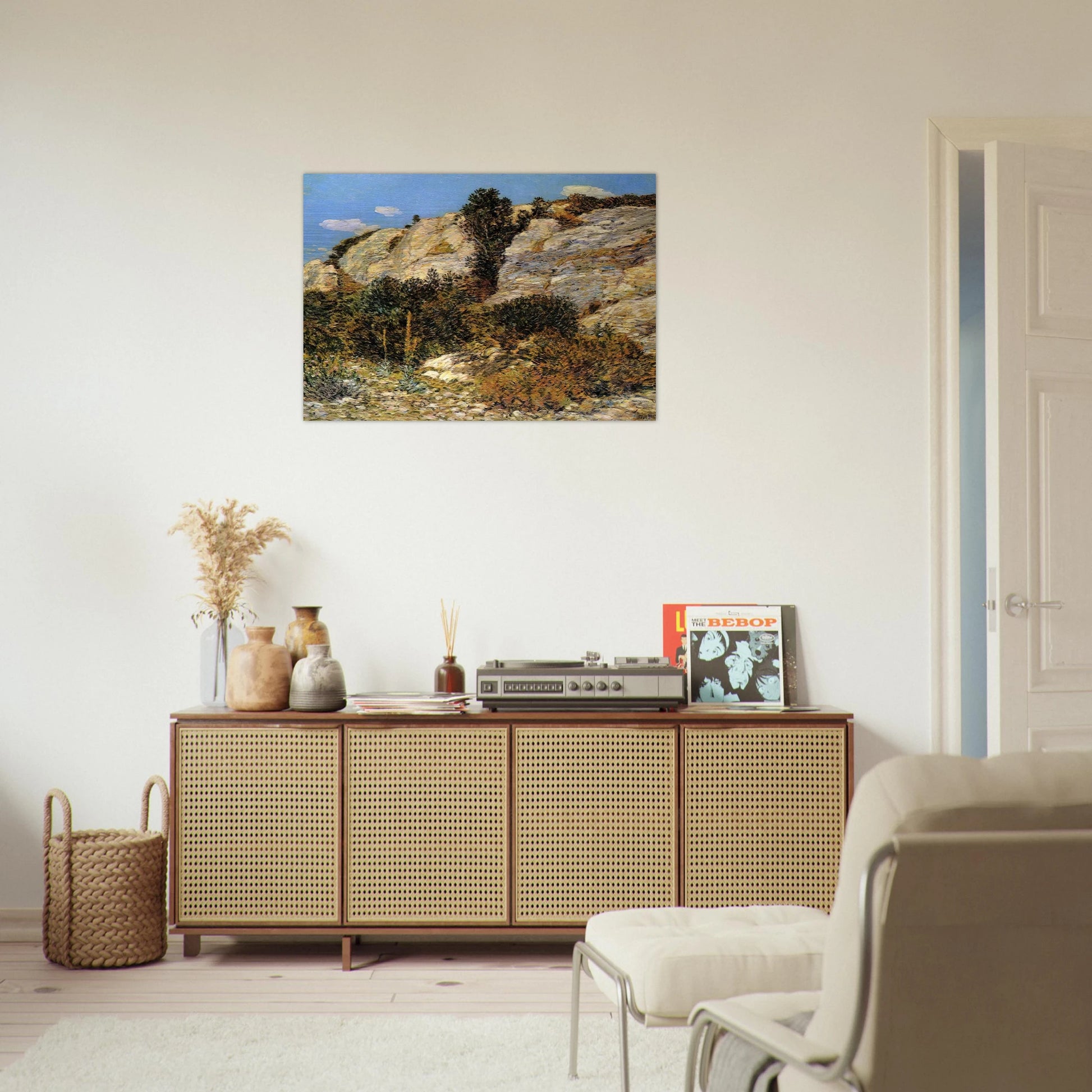 Lyman's Ledge, Appledore - Childe Hassam Brushed Aluminum Print - 70x100 cm / 28x40 inches | Childe Hassam Aluminum Print | Childe Hassam Prints