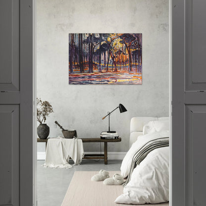 Woods near Oele - Piet Mondrian Brushed Aluminum Print - 70x100 cm / 28x40 inches | Piet Mondrian Aluminum Print | Piet Mondrian Prints