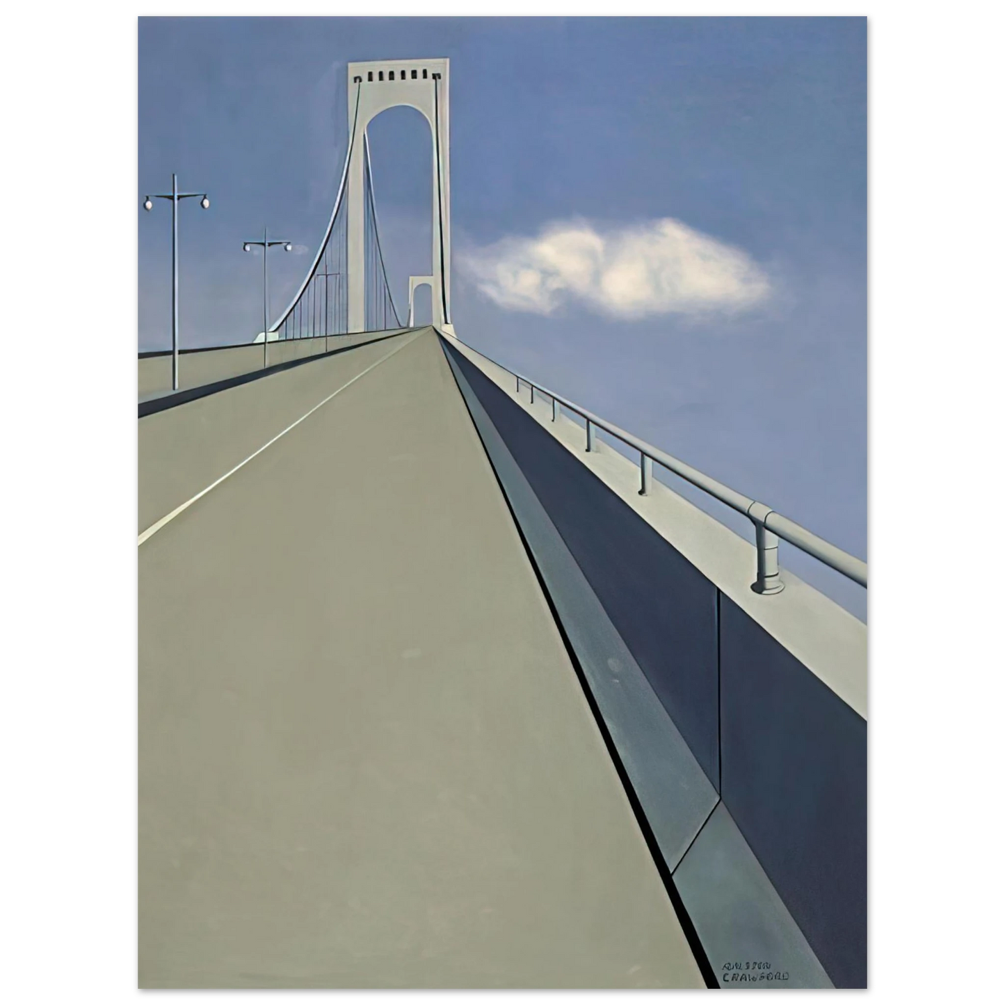 Ralston Crawford - Whitestone Bridge - 1940  75x100 cm / 30x40inches Fine Art Poster