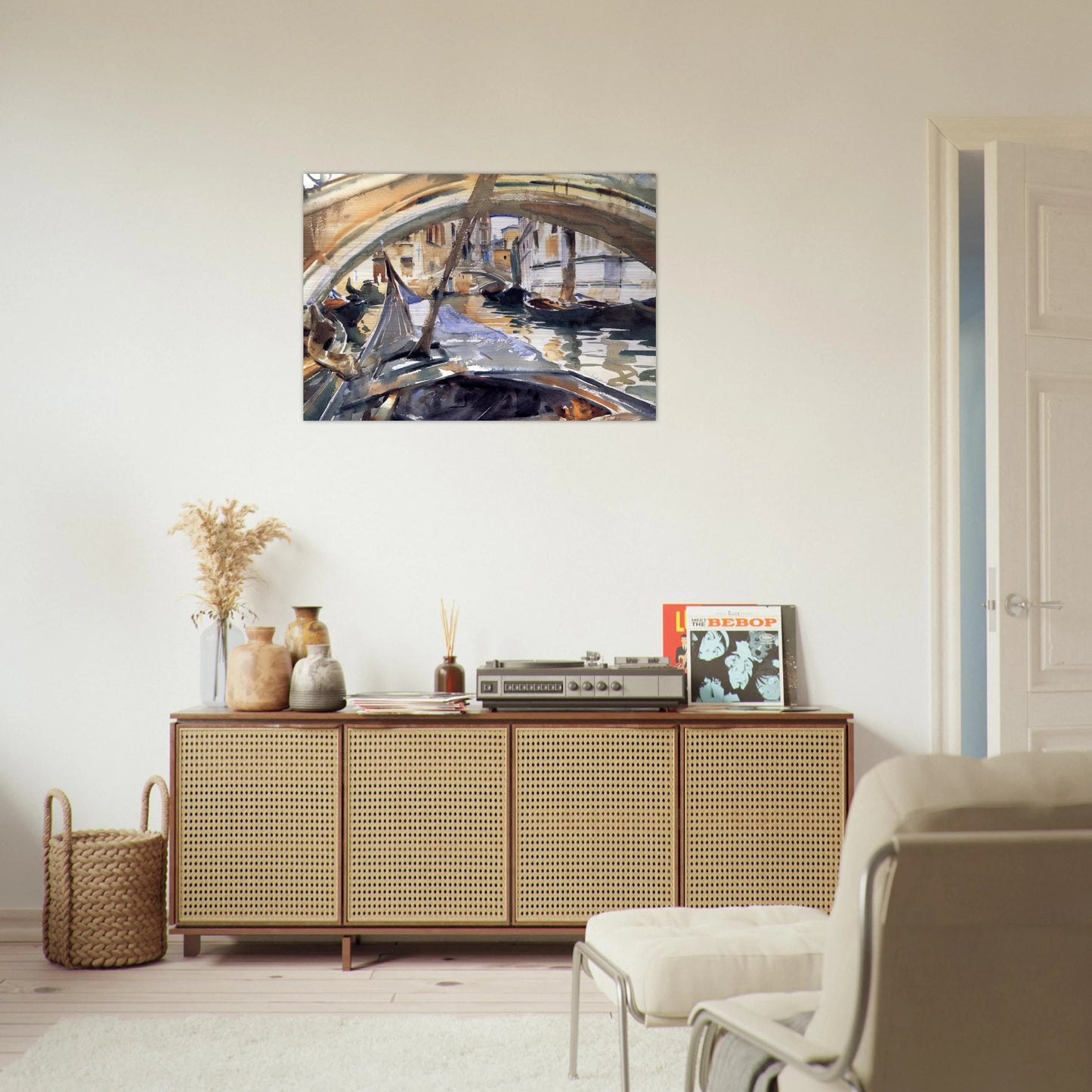 Rio de Santa Maria Formosa - John Singer Sargent Brushed Aluminum Print - 70x100 cm / 28x40 inches | John Singer Sargent Aluminum Print | John Singer Sargent Prints