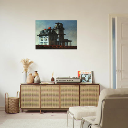 House by the Railroad - Edward Hopper Brushed Aluminum Print - 70x100 cm / 28x40 inches | Edward Hopper Aluminum Print | Edward Hopper Prints