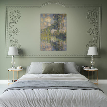 Poplars on the Epte - claude monet Brushed Aluminum Print - 70x100 cm / 28x40 inches | claude monet Aluminum Print | claude monet Prints