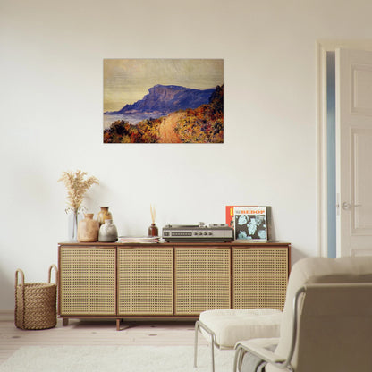 The Red Road at Cap Martin, near Menton - claude monet Brushed Aluminum Print - 70x100 cm / 28x40 inches | claude monet Aluminum Print | claude monet Prints