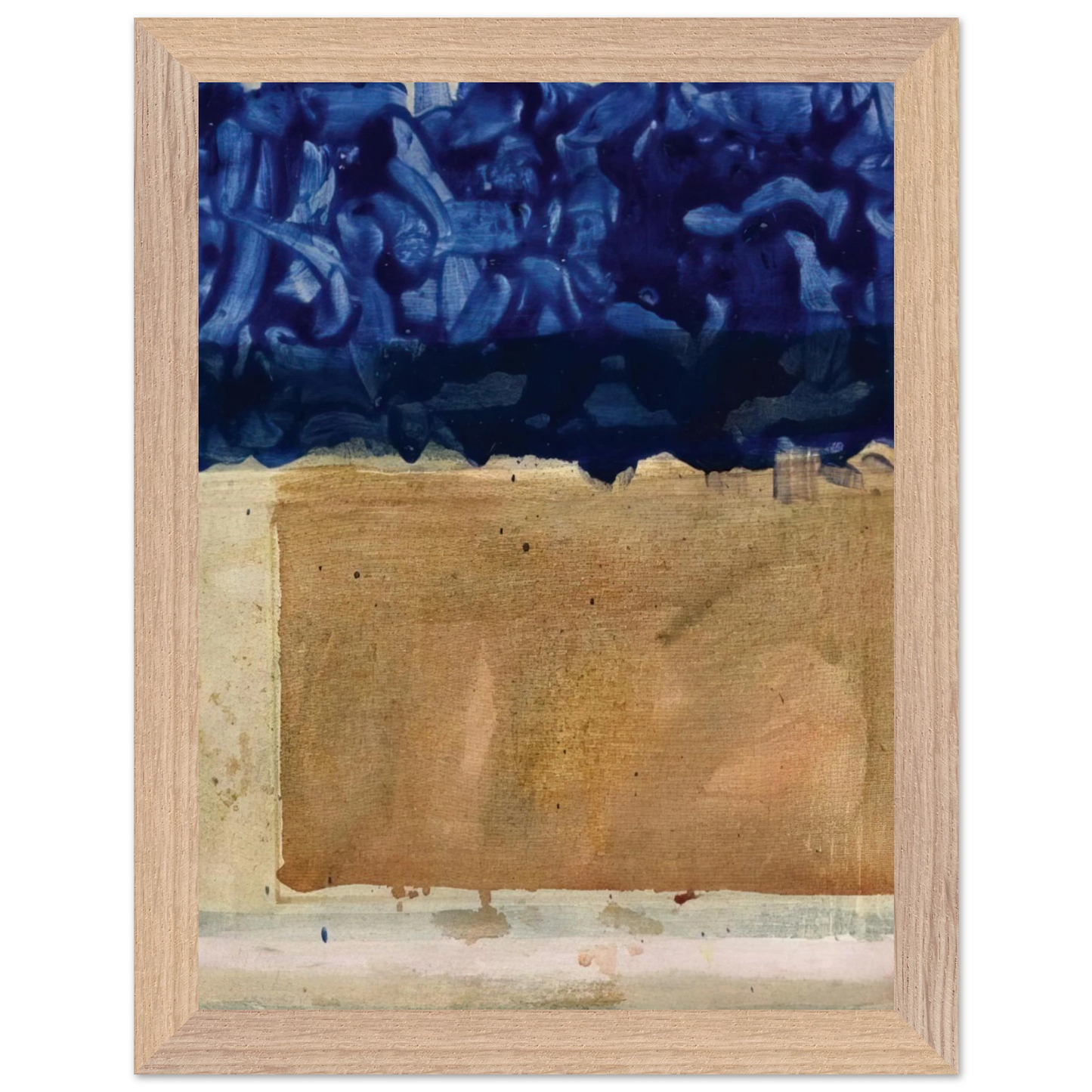 Helen Frankenthaler - Shoreline - 1952 Wall art - 15x20 cm / 6x8 inches - Premium Wooden Framed Poster With Fine Art Paper-canvas - White frame