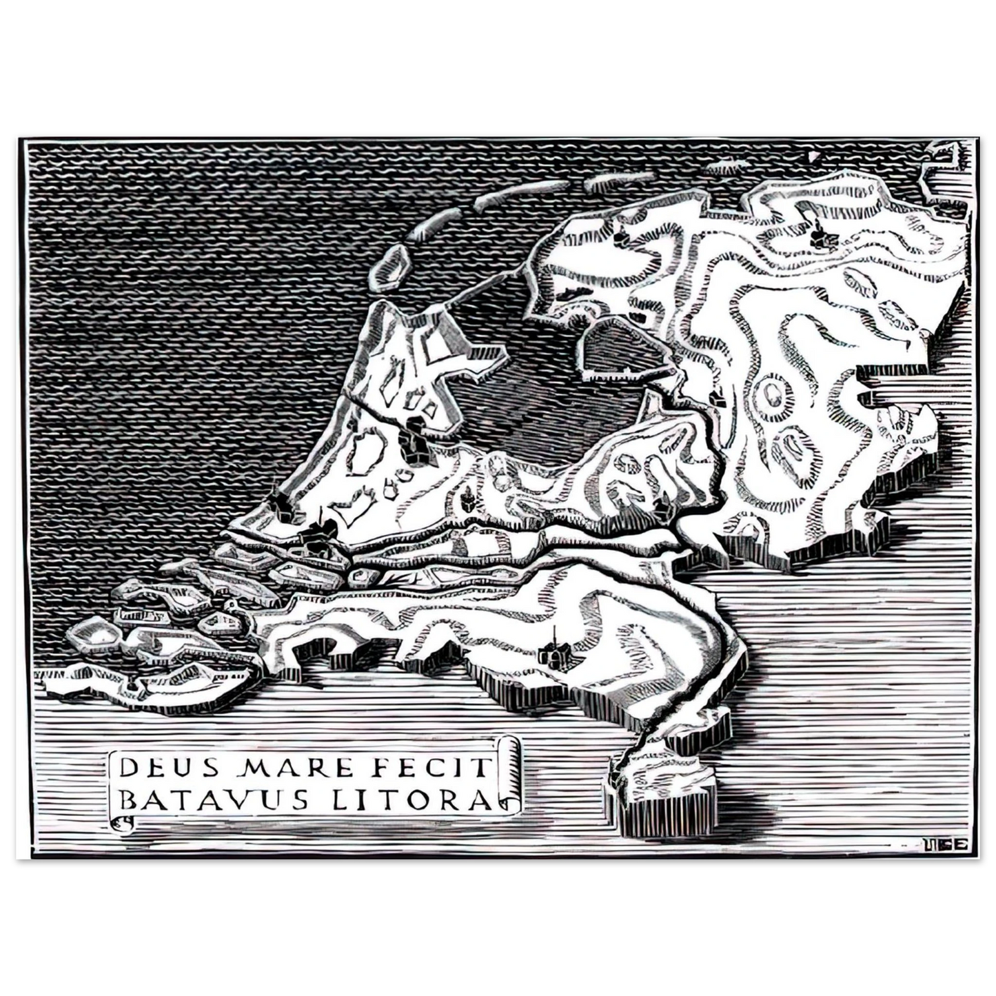 MC Escher - ESCHER (28) Wall Art - 21x29.7 cm / 8x12" - Premium Wooden Framed Poster With Fine Art Paper-canvas - Wood frame