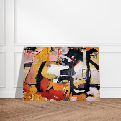 ABSTRACT FORCE HOMAGE TO FRANZ KLINE 1952 - Audrey Flack Brushed Aluminum Print - 70x100 cm / 28x40 inches | Audrey Flack Aluminum Print | Audrey Flack Prints