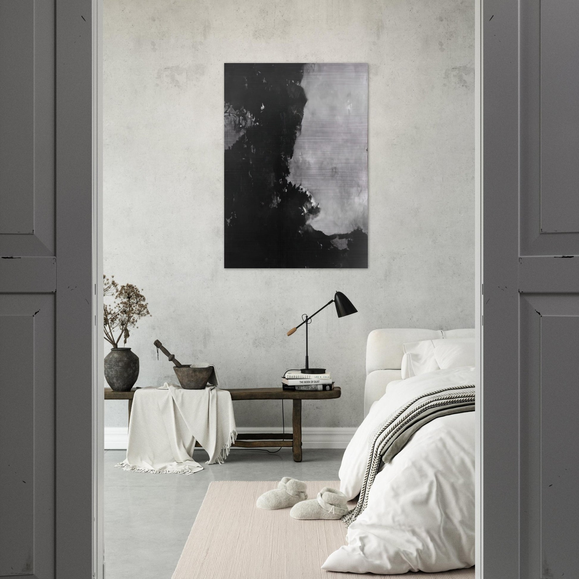 Untitled Black Painting - 1950 - Edward Corbett Brushed Aluminum Print - 70x100 cm / 28x40 inches | Edward Corbett Aluminum Print | Edward Corbett Prints