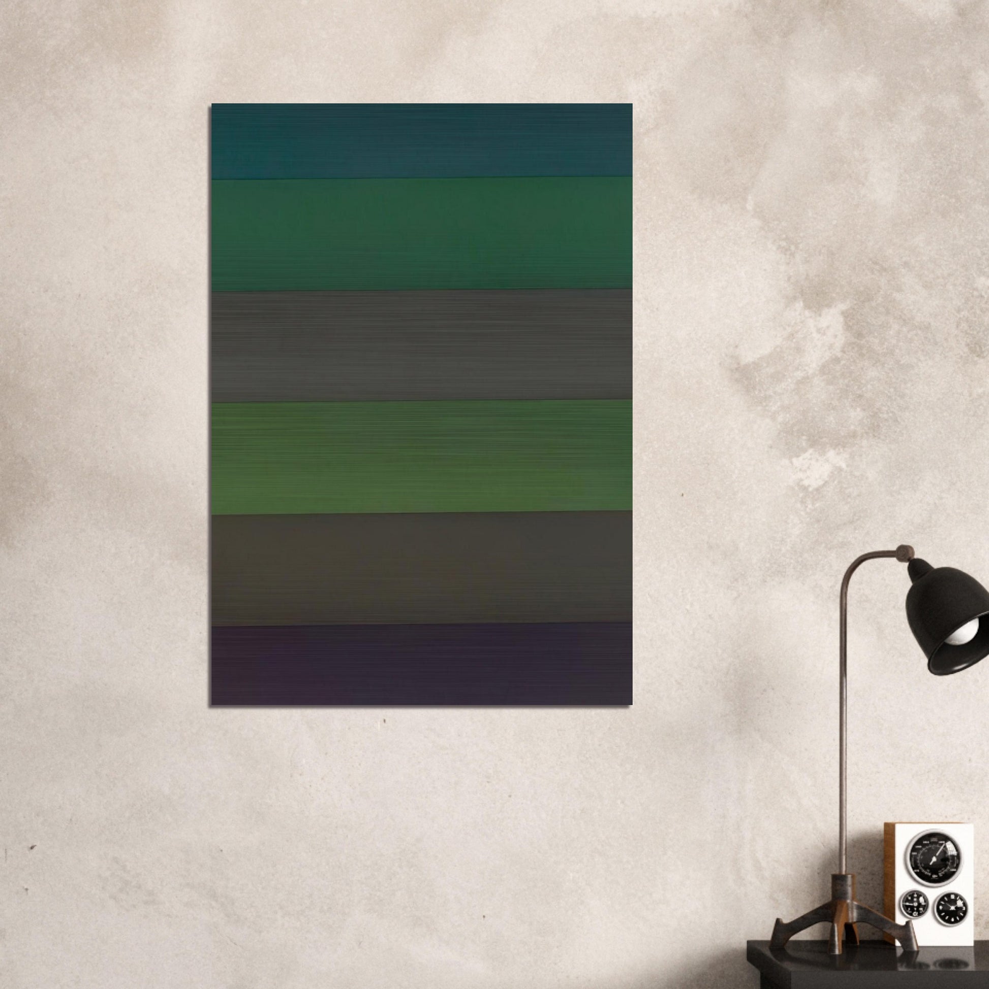 Horizontal Bands with Colors Superimposed - Sol LeWitt Brushed Aluminum Print - 70x100 cm / 28x40 inches | Sol LeWitt Aluminum Print | Sol LeWitt Prints