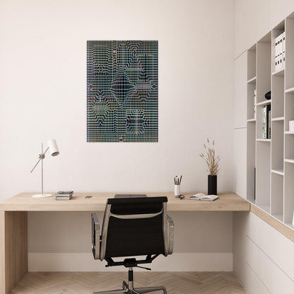 Biadan - 1959 - Victor Vasarely Brushed Aluminum Print - 70x100 cm / 28x40 inches | Victor Vasarely Aluminum Print | Victor Vasarely Prints