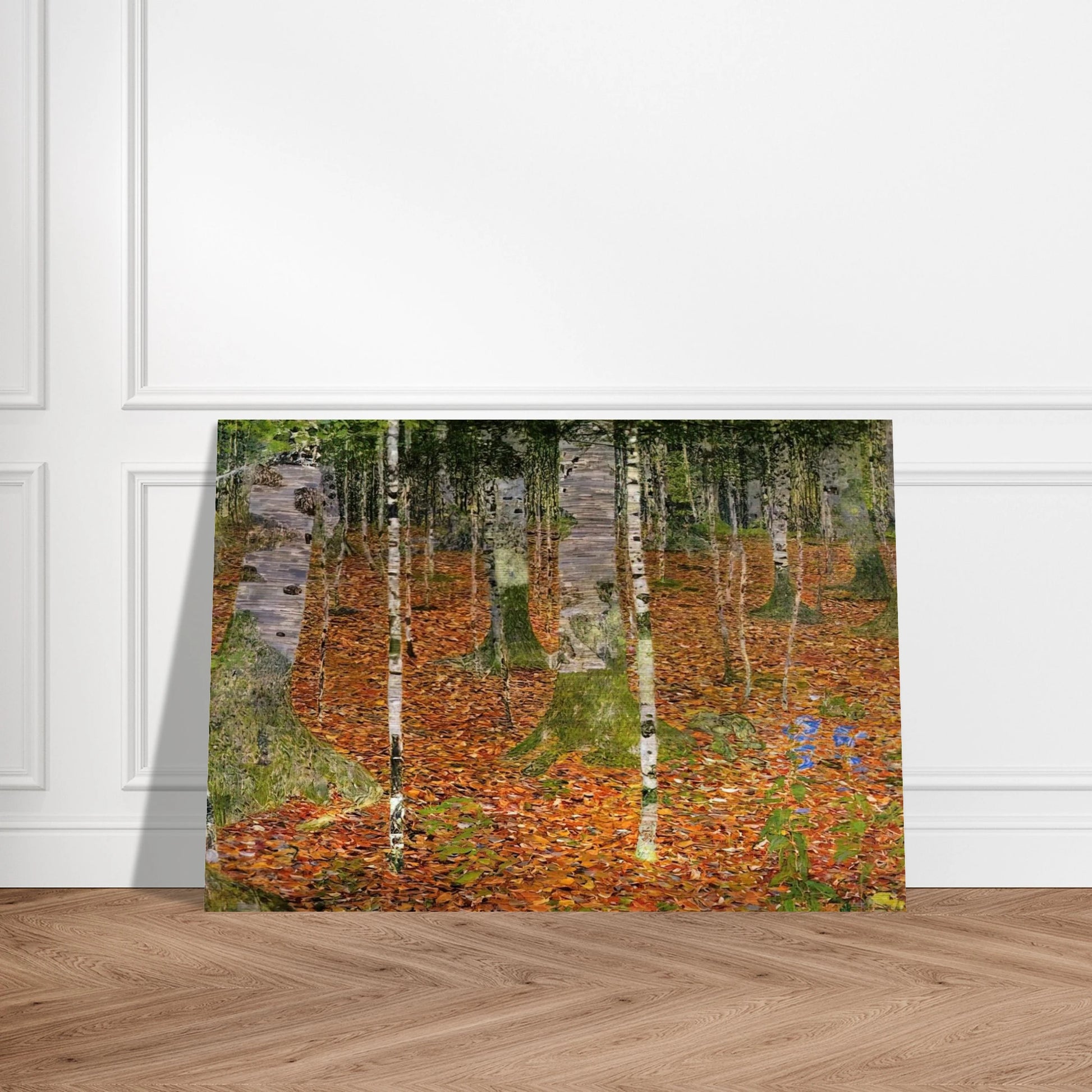 FARMHOUSE WITH BIRCH TREES 1903 - Gustav Klimt Brushed Aluminum Print - 70x100 cm / 28x40 inches | Gustav Klimt Aluminum Print | Gustav Klimt Prints