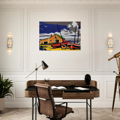 Do It Yourself  Seascape  - Andy Warhol Brushed Aluminum Print - 70x100 cm / 28x40 inches | Andy Warhol Aluminum Print | Andy Warhol Prints