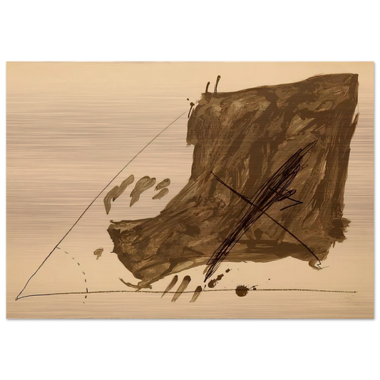 ANGLE ET TACHES 1968 - Antoni Tapies Brushed Aluminum Print - 70x100 cm / 28x40 inches | Antoni Tapies Aluminum Print | Antoni Tapies Prints