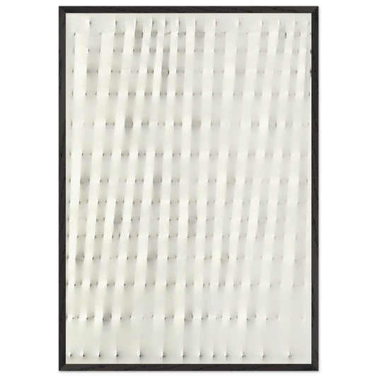 Superficie Bianca - 1985 - Enrico Castellani 70x100 cm / 28x40 inches Framed Art Print – Black Wooden Frame