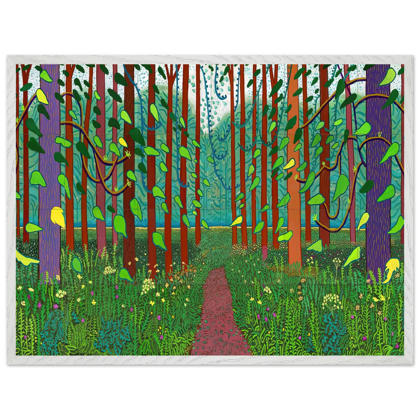 David Hockney - David Hockney Wall art - A2 (42 x 59.4  cm) - Premium Wooden Framed Poster With Fine Art Paper-canvas - Black frame
