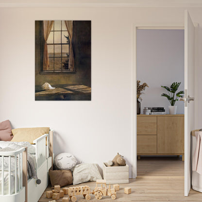 HER ROOM - Andrew Wyeth Brushed Aluminum Print - 70x100 cm / 28x40 inches | Andrew Wyeth Aluminum Print | Andrew Wyeth Prints