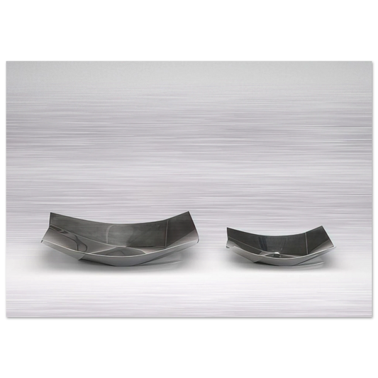 Maldive Tray - 1960 - Bruno Munari Brushed Aluminum Print - 70x100 cm / 28x40 inches | Bruno Munari Aluminum Print | Bruno Munari Prints
