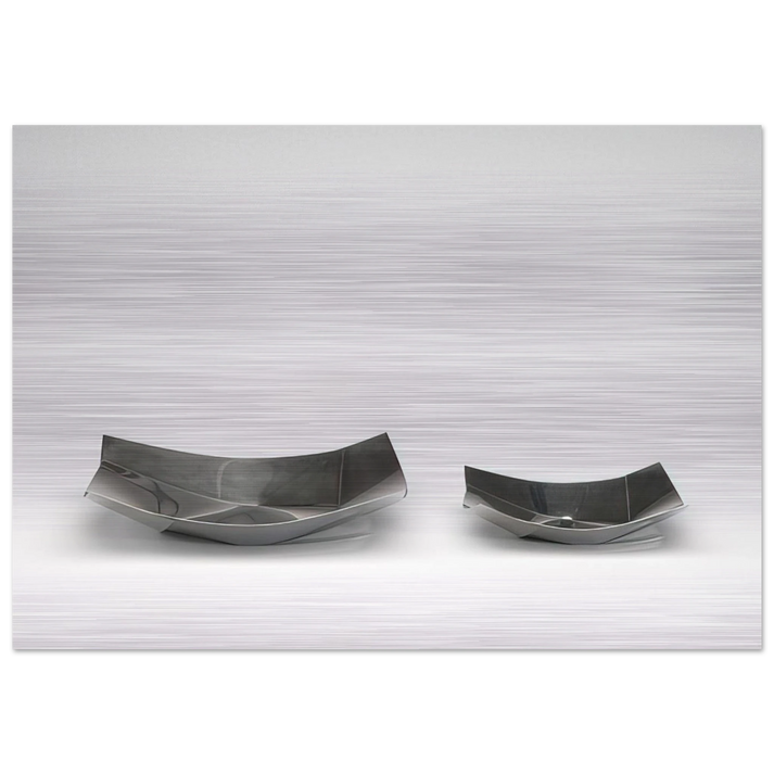 Maldive Tray - 1960 - Bruno Munari Brushed Aluminum Print - 70x100 cm / 28x40 inches | Bruno Munari Aluminum Print | Bruno Munari Prints