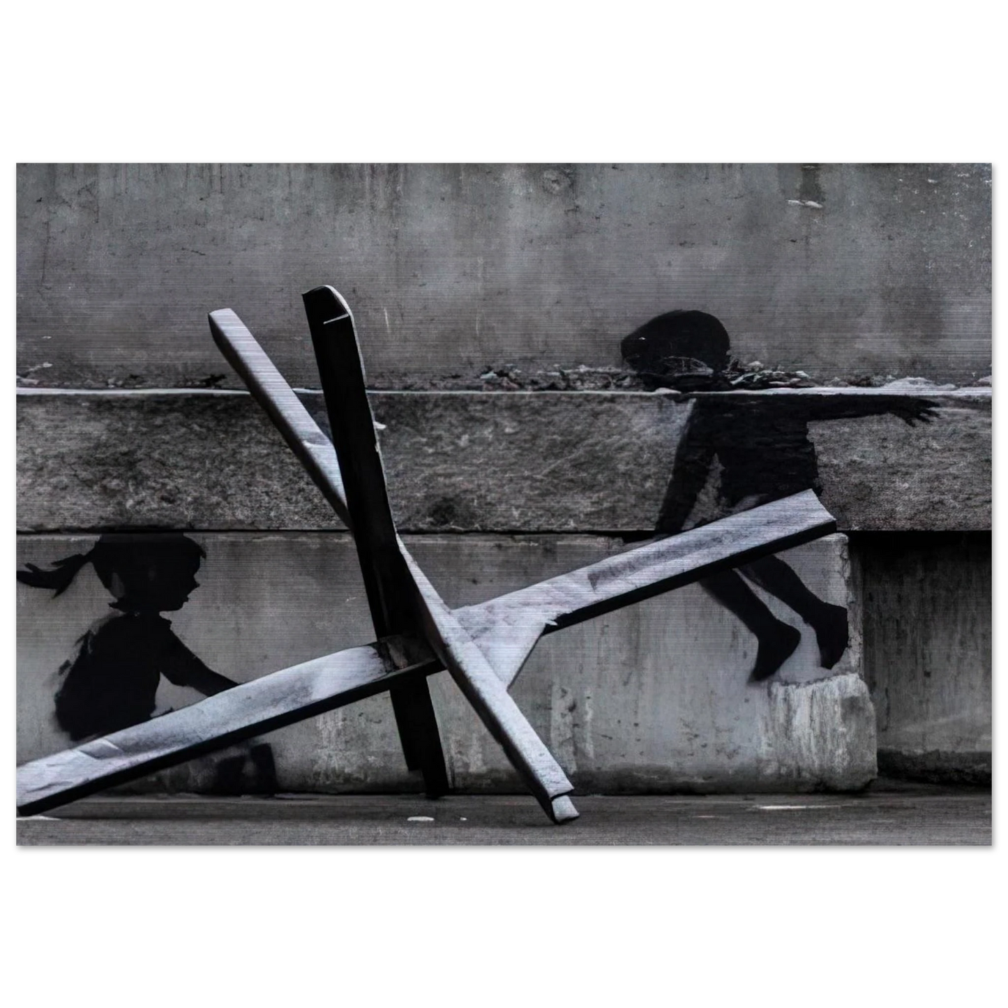 KYIV KHRESHCHYATYK 9 2022 - Banksy Brushed Aluminum Print - 70x100 cm / 28x40 inches | Banksy Aluminum Print | Banksy Prints