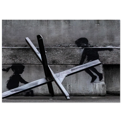 KYIV KHRESHCHYATYK 9 2022 - Banksy Brushed Aluminum Print - 70x100 cm / 28x40 inches | Banksy Aluminum Print | Banksy Prints