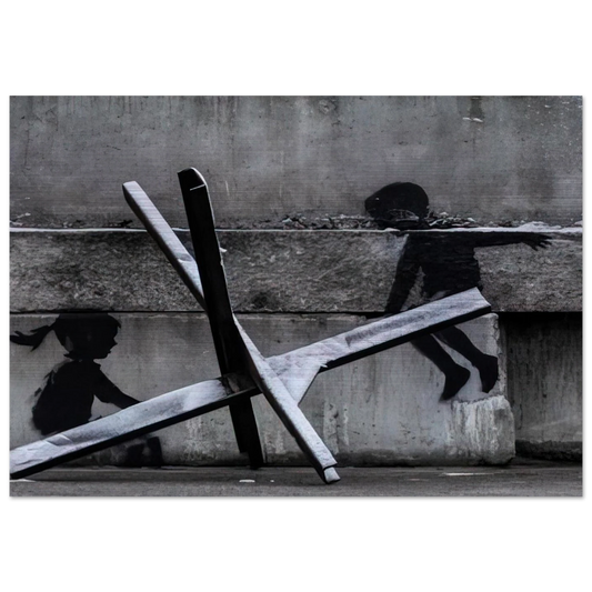 KYIV KHRESHCHYATYK 9 2022 - Banksy Brushed Aluminum Print - 70x100 cm / 28x40 inches | Banksy Aluminum Print | Banksy Prints
