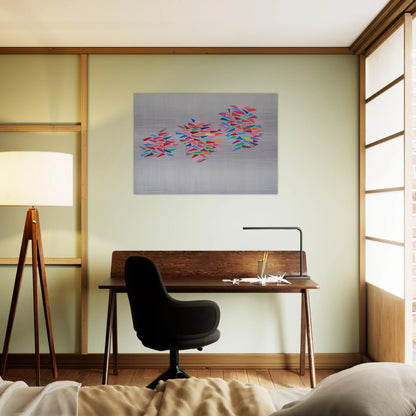 Colors on Gray - 1976 - Robert Goodnough Brushed Aluminum Print - 70x100 cm / 28x40 inches | Robert Goodnough Aluminum Print | Robert Goodnough Prints