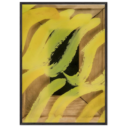 Giallo - 1969 - Carla Accardi 70x100 cm / 28x40 inches Framed Art Print – Black Wooden Frame
