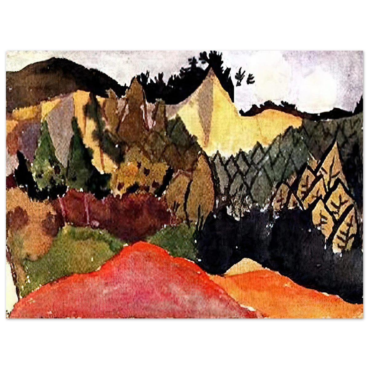 Paul Klee - IN THE QUARRY  75x100 cm / 30x40inches Fine Art Poster