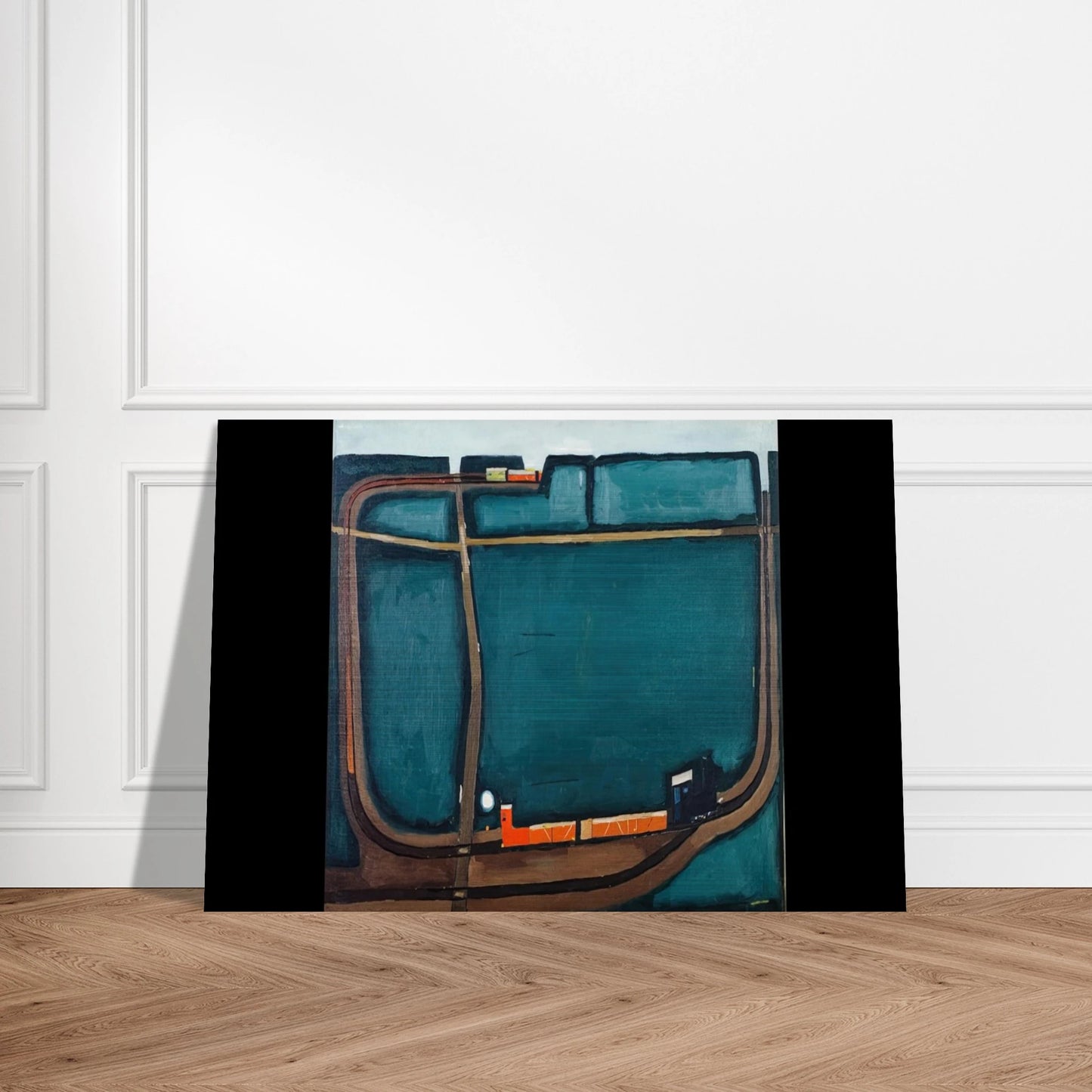 NARROW GAUGE RAILWAY IN THE MOUNTAINS 1963 - Jerzy Nowosielski Brushed Aluminum Print - 70x100 cm / 28x40 inches | Jerzy Nowosielski Aluminum Print | Jerzy Nowosielski Prints