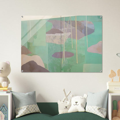Young Bamboo Diptych - Abstract Expressionism - Kenzo Okada Acrylic Print - 70x100 cm / 28x40″ inches | Kenzo Okada Wall Art | Kenzo Okada Prints