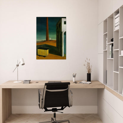 THE ANGUISH OF DEPARTURE 1914 - Giorgio de Chirico Brushed Aluminum Print - 70x100 cm / 28x40 inches | Giorgio de Chirico Aluminum Print | Giorgio de Chirico Prints