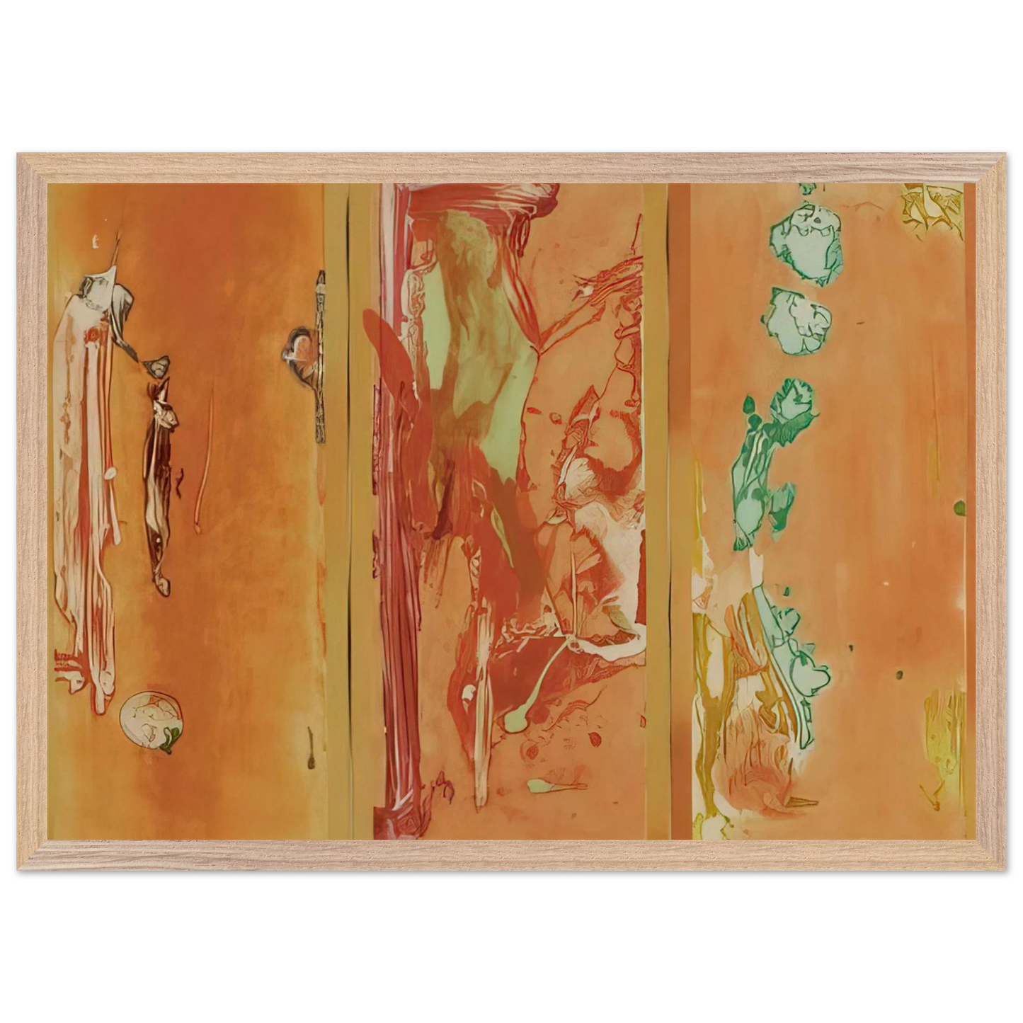 Helen Frankenthaler - Gateway - 1988 Wall art - 21x29.7 cm / 8x12" - Premium Wooden Framed Poster With Fine Art Paper-canvas - Wood frame