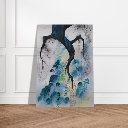 Coastline - Eyvind Earle Brushed Aluminum Print - 70x100 cm / 28x40 inches | Eyvind Earle Aluminum Print | Eyvind Earle Prints