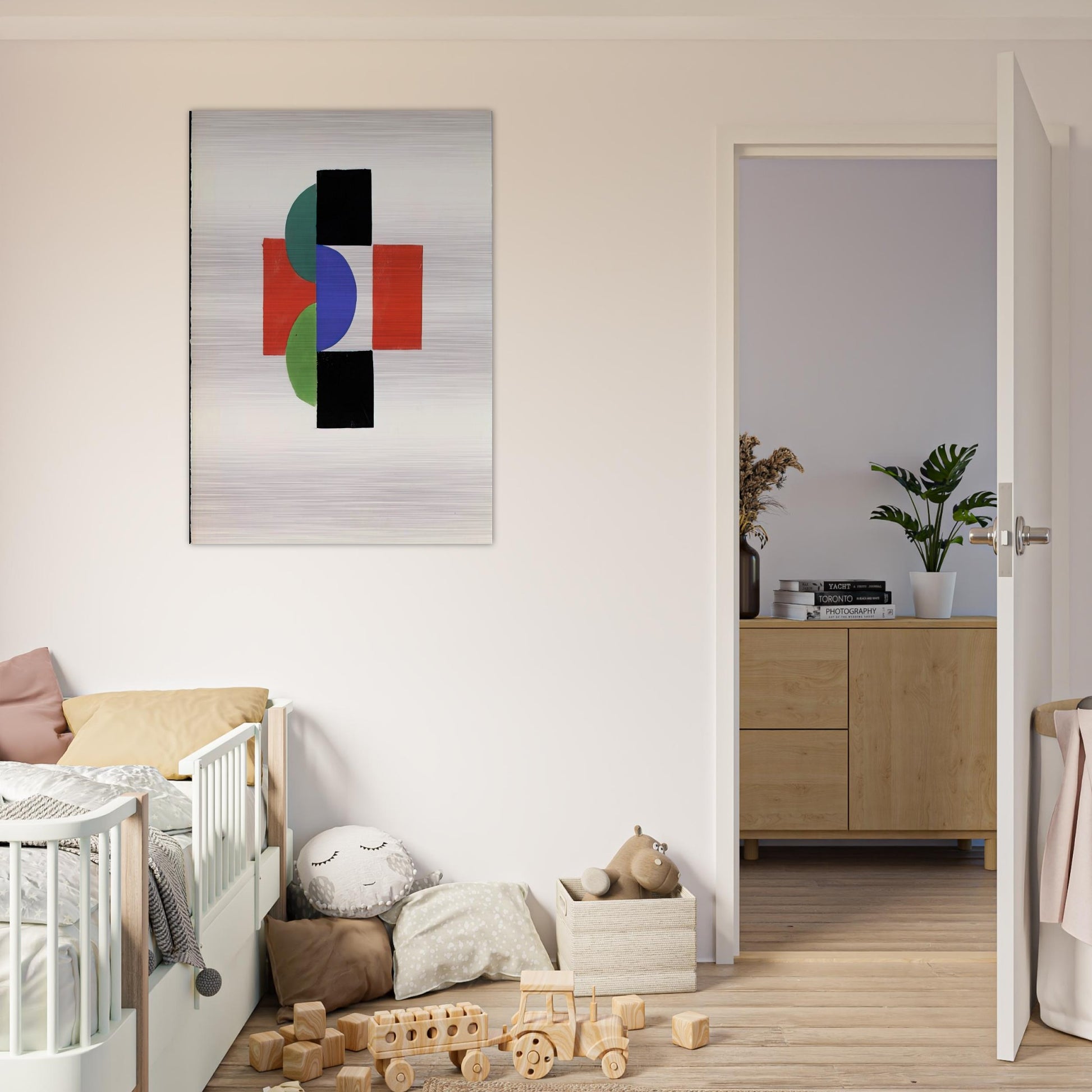 UNTITLED GOUACHE ILLUSTRATION FOR TRISTAN TZARA S LE FRUIT PERMIS 1956 - Sonia Delaunay Brushed Aluminum Print - 70x100 cm / 28x40 inches | Sonia Delaunay Aluminum Print | Sonia Delaunay Prints