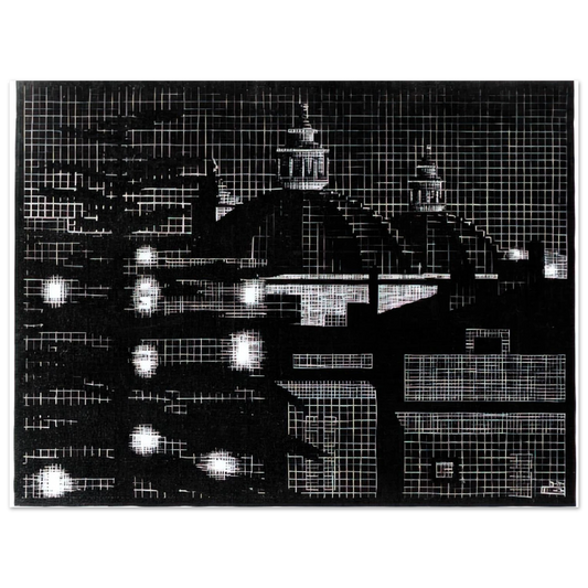 MC Escher - NOCTURNAL ROME 5 Wall Art - 21x29.7 cm / 8x12" - Fine Art Poster-canvas - -
