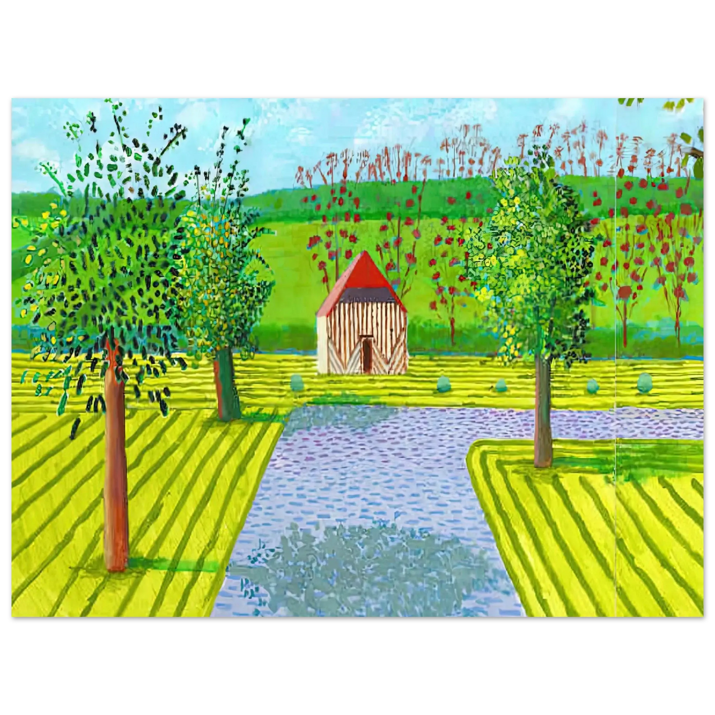 David Hockney - David Hockney Wall art - 45x60 cm / 18x24 Inches - Premium Wooden Framed Poster With Fine Art Paper - Wood frame