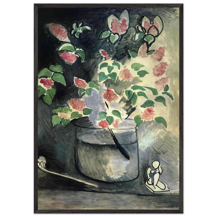 BRANCH OF LILLACS 1914 - Henri Matisse 70x100 cm / 28x40 inches Framed Art Print – Black Wooden Frame