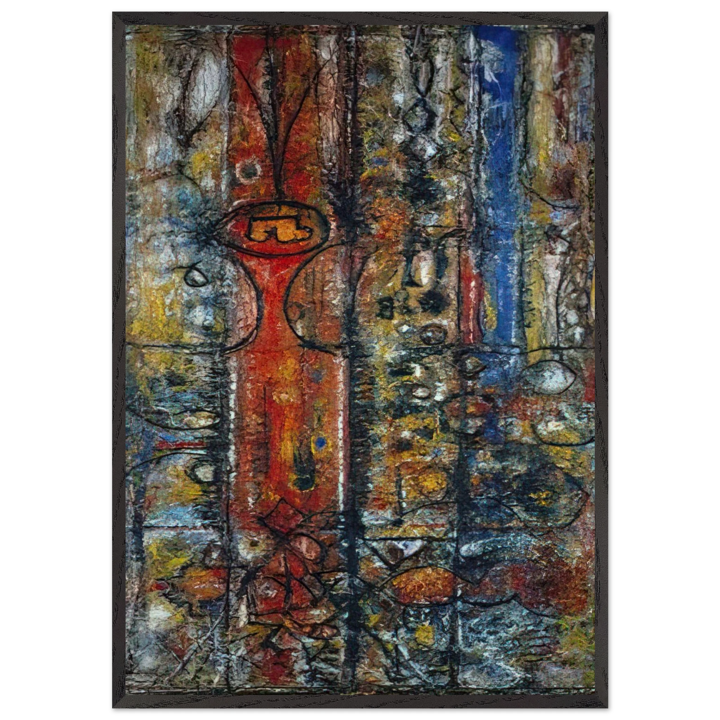 The Magnificent - Richard Pousette-Dart 70x100 cm / 28x40 inches Framed Art Print – Black Wooden Frame