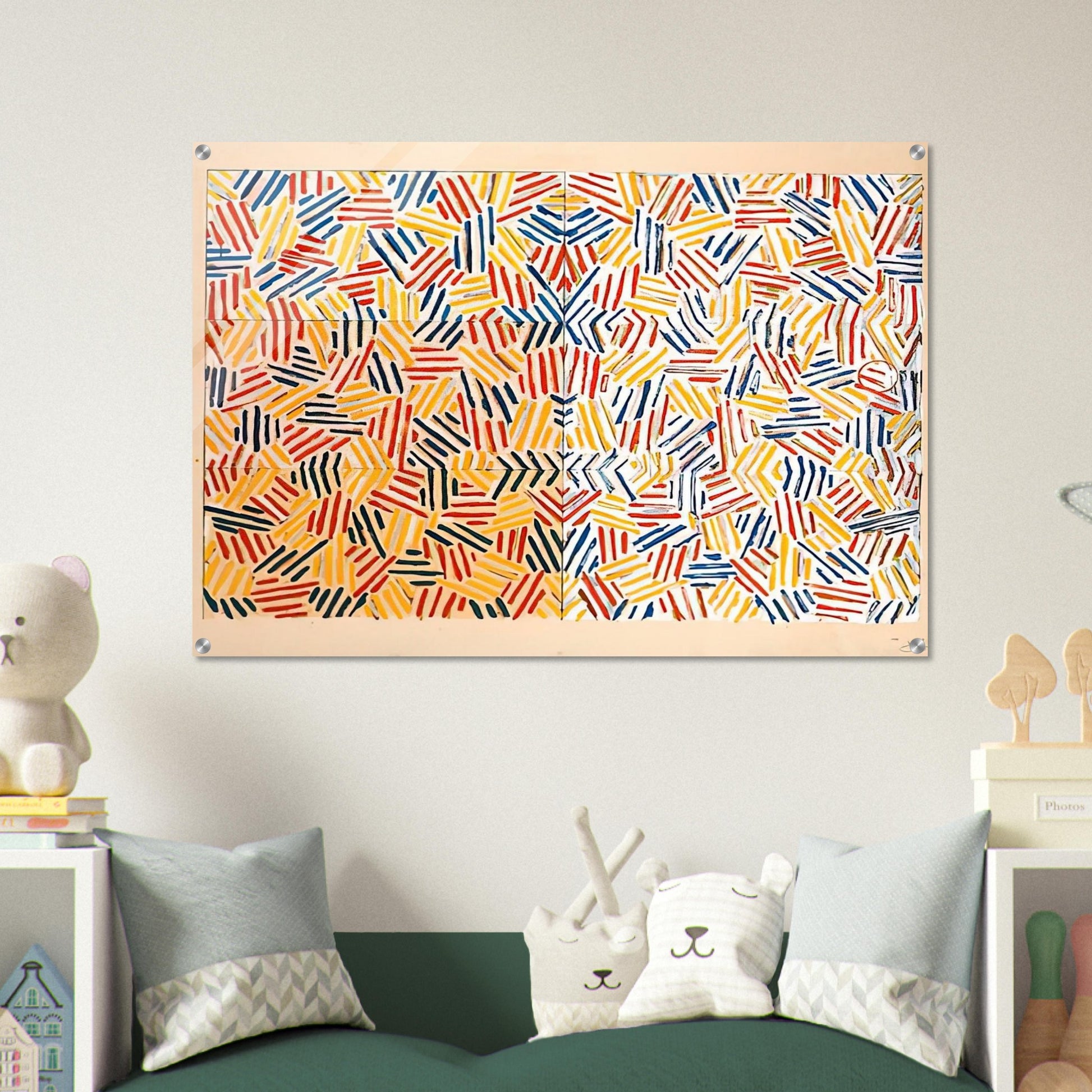 CORPSE AND MIRROR 1969 0 - Jasper Johns Acrylic Print - 70x100 cm / 28x40″ inches