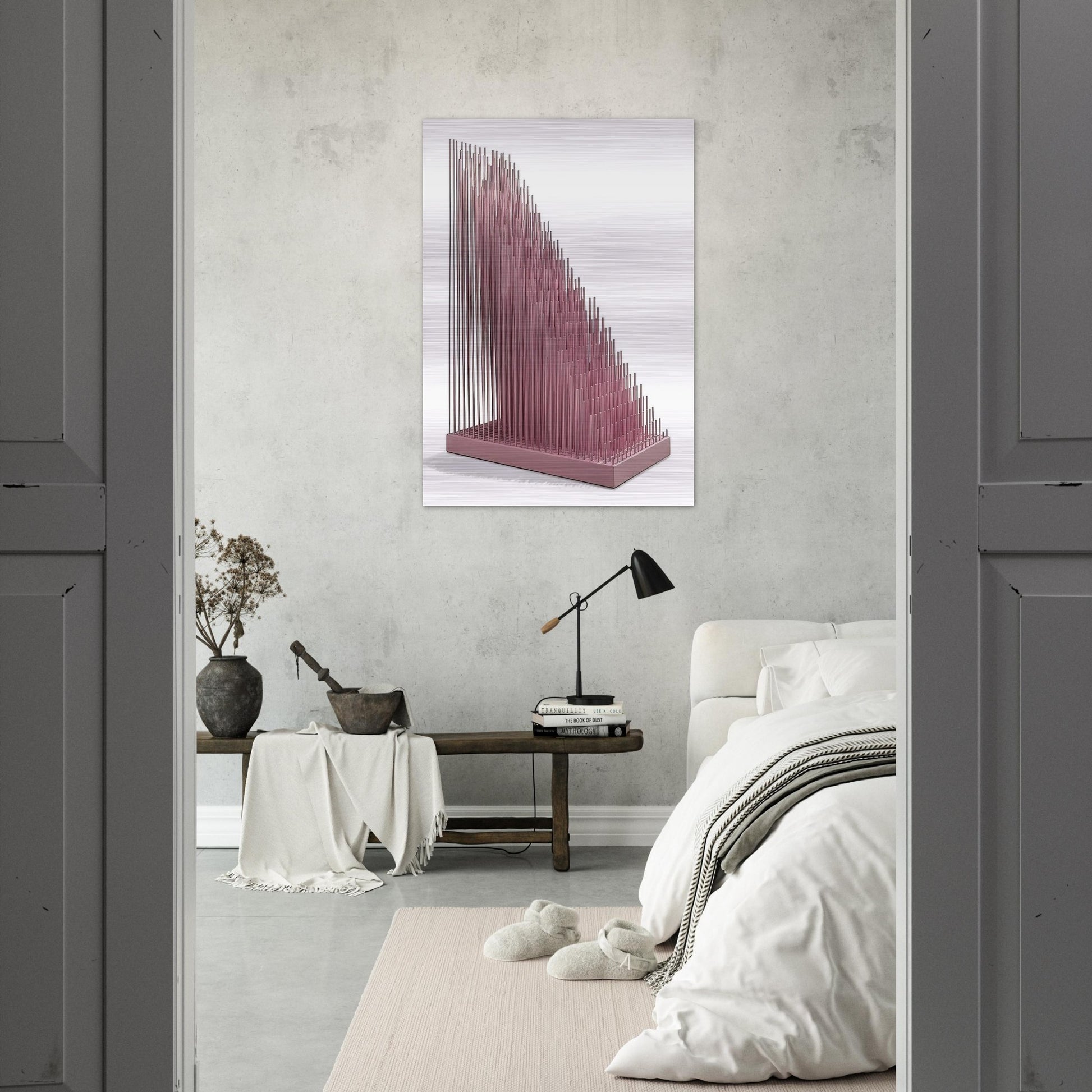 PROGRESION ROSA - Jesus Rafael Soto Brushed Aluminum Print - 70x100 cm / 28x40 inches | Jesus Rafael Soto Aluminum Print | Jesus Rafael Soto Prints