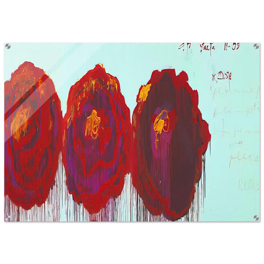 The Rose  IV  - Cy Twombly Acrylic Print - 70x100 cm / 28x40″ inches