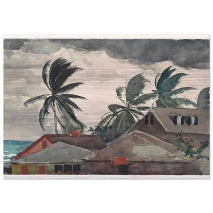 HURRICANE BAHAMAS 1898 - Winslow Homer Brushed Aluminum Print - 70x100 cm / 28x40 inches | Winslow Homer Aluminum Print | Winslow Homer Prints