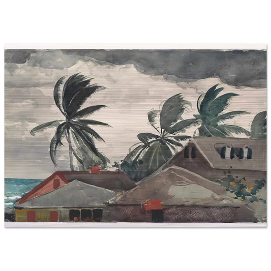 HURRICANE BAHAMAS 1898 - Winslow Homer Brushed Aluminum Print - 70x100 cm / 28x40 inches | Winslow Homer Aluminum Print | Winslow Homer Prints