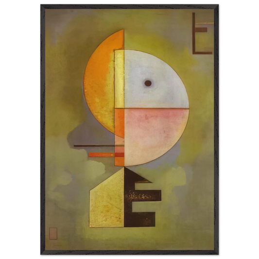 UPWARD 1929 - Wassily Kandinsky 70x100 cm / 28x40 inches Framed Art Print – Black Wooden Frame
