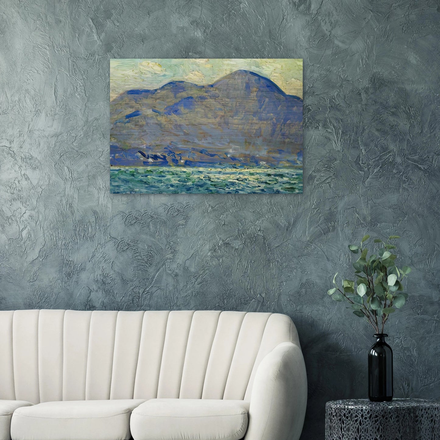 Mt. Beacon at Newburgh - Childe Hassam Brushed Aluminum Print - 70x100 cm / 28x40 inches | Childe Hassam Aluminum Print | Childe Hassam Prints