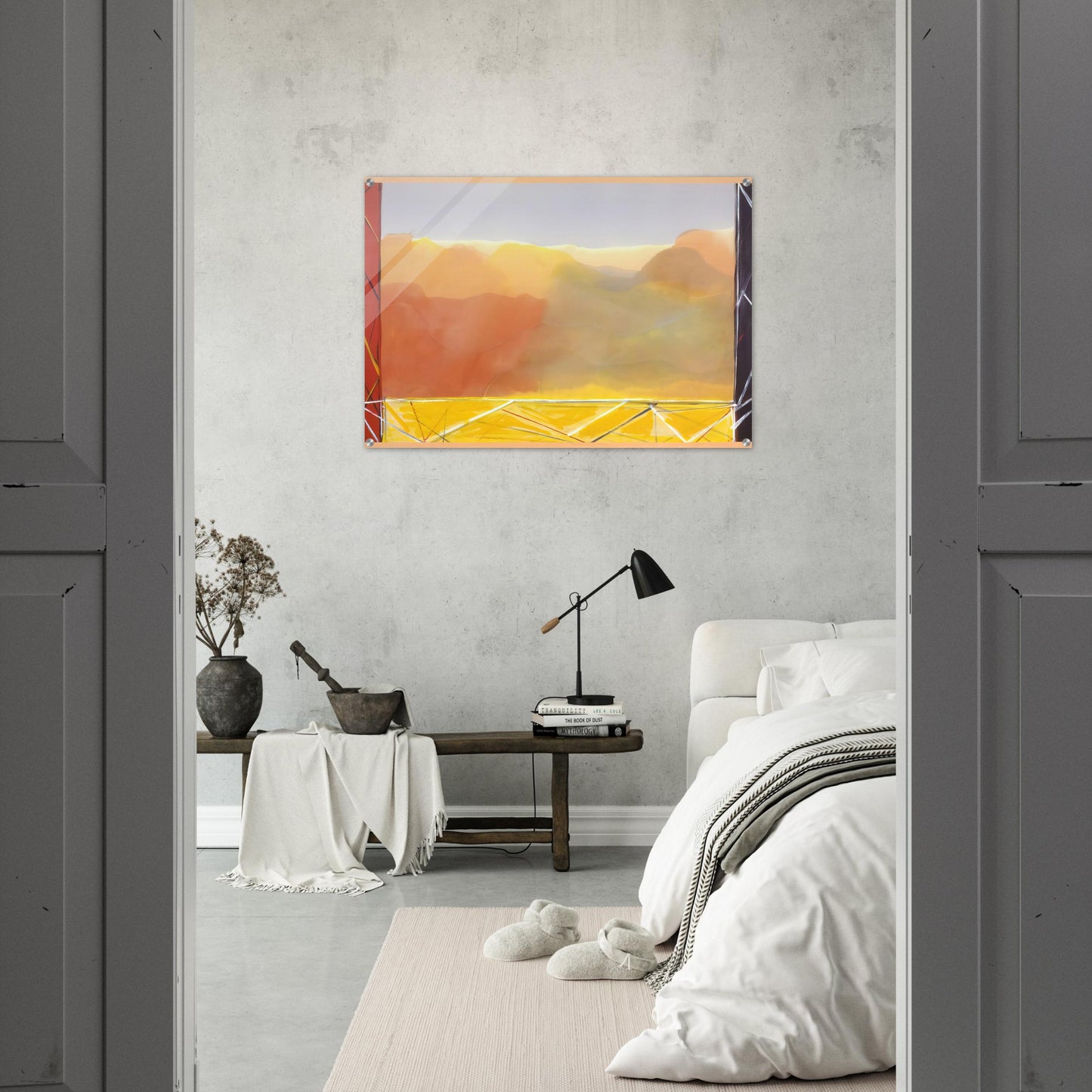 The Yellow Bridge - 1988 - Ronnie Landfield Acrylic Print - 70x100 cm / 28x40″ inches