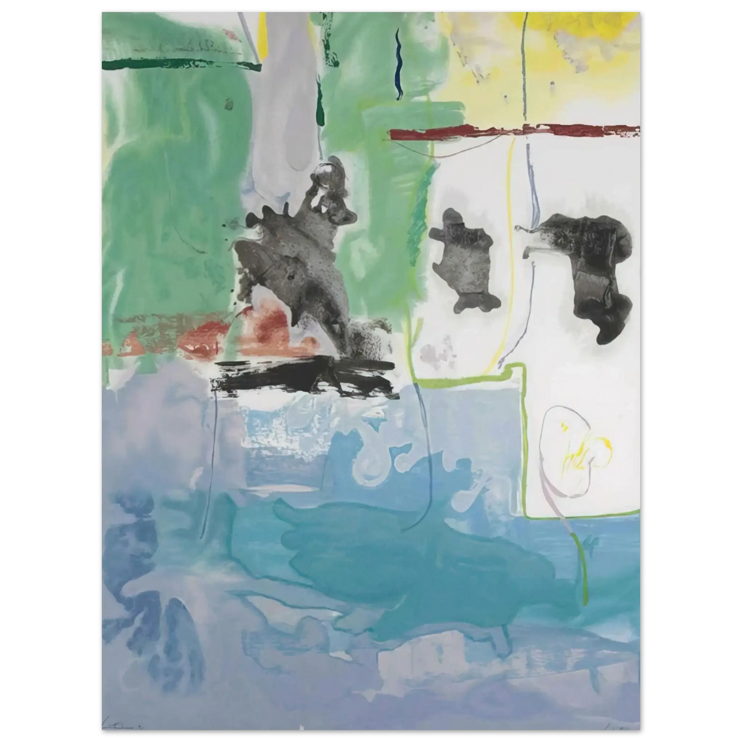 Helen Frankenthaler - West Wind - 1997 Wall art - 70x100 cm / 28x40 Inches - Fine Art Poster - -