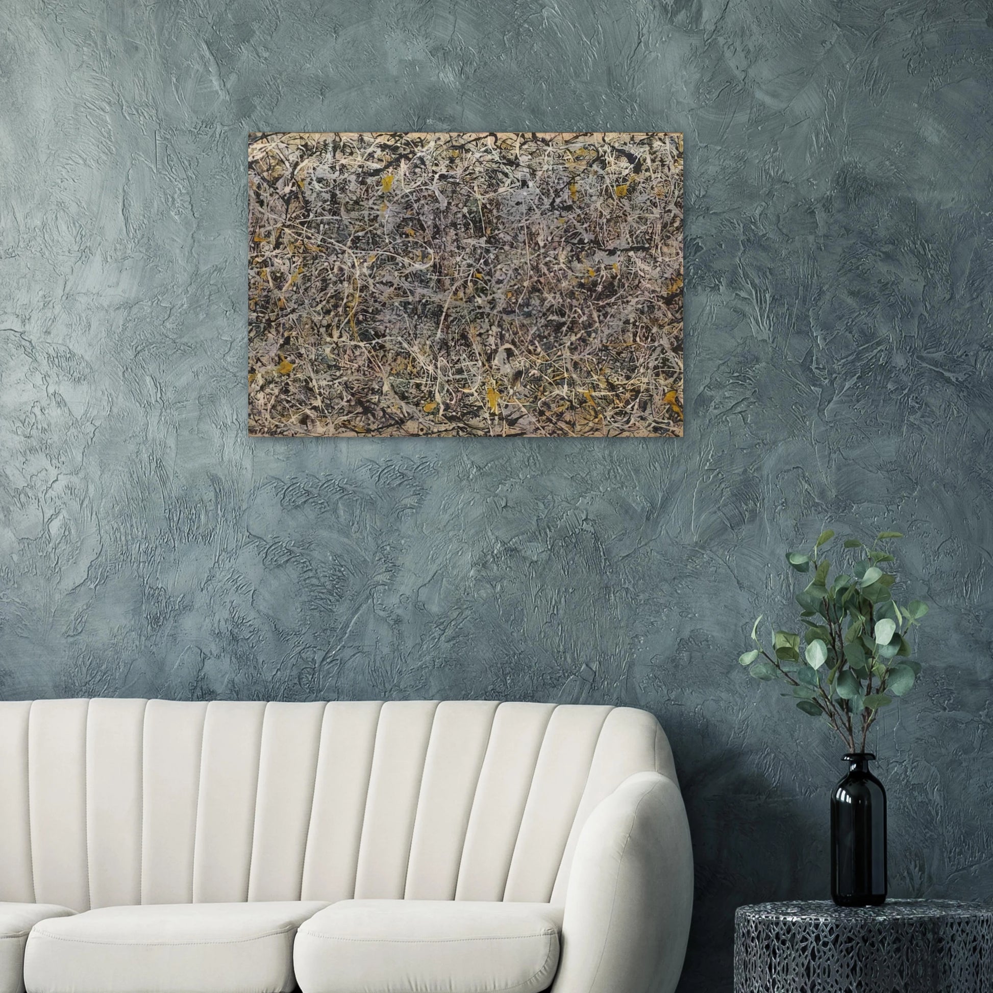 NUMBER 1 - Jackson Pollock Brushed Aluminum Print - 70x100 cm / 28x40 inches | Jackson Pollock Aluminum Print | Jackson Pollock Prints