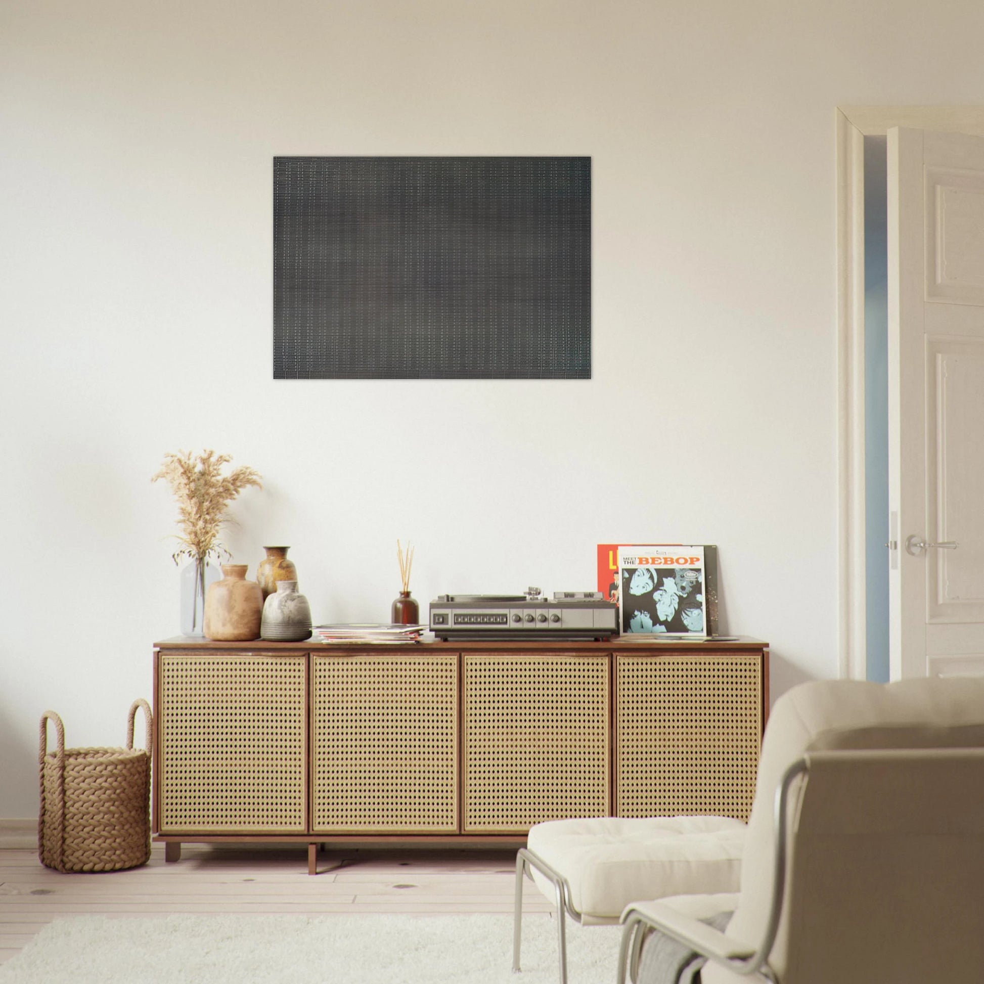 White Flower - Agnes Martin Brushed Aluminum Print - 70x100 cm / 28x40 inches | Agnes Martin Aluminum Print | Agnes Martin Prints